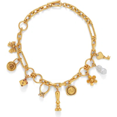 Marc Jacobs Love Letter Statement Necklace In Gold