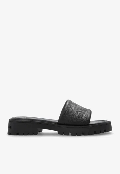 Marc Jacobs Lug Sole Leather Sandals
