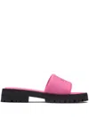 Marc Jacobs Lug-sole Slides In Pink