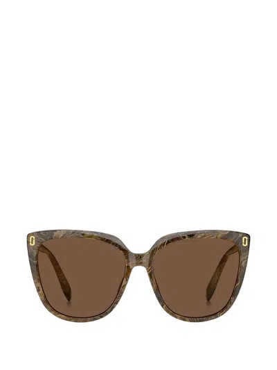 Marc Jacobs Marbled Cat-eye Sunglasses In Brown