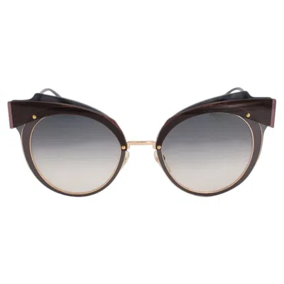 Pre-owned Marc Jacobs Marc 101/s Ddb/9c Cat Eye Sunglasses In Gold Metal In Gray