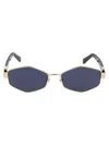 Marc Jacobs Gold Acetate Sunglasses In Blue