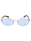 Marc Jacobs Gold Metal Sunglasses In Gold
