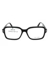 Marc Jacobs Rectangle-frame Glasses In Black/clear Demo Lens
