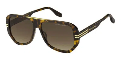 Marc Jacobs Marc 636/s 086/ha Men's Sunglasses Tortoiseshell Size 59 In Brown