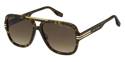 Marc Jacobs Marc 637/s 086/ha Men's Sunglasses Tortoiseshell Size 58 In Purple