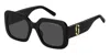 Marc Jacobs Oversized Chic Plastic Sunglasses In Black