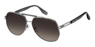 Marc Jacobs Marc 673/s Kb7/ha Occhiali Da Sole Gunmetal Per Uomo In Brown