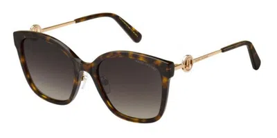 Marc Jacobs Marc 690/g/s Asian Fit 086/ha Women's Sunglasses Tortoiseshell Size 56 In Brown