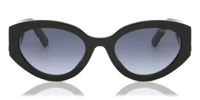 Marc Jacobs Marc 694/g/s Asian Fit 08a/9o Women's Sunglasses Black Size 54 In Blue