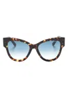 Marc Jacobs Tortoiseshell-effect Cat Eye-frame Sunglasses In Brown