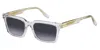 Marc Jacobs Grey Gradient Rectangular Men's Sunglasses Marc 719/s 0900/9o 53 In Transparent