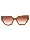 Marc Jacobs Cat-eye-frame Sunglasses In 010a Ha - Beige Brown/brown Gradient