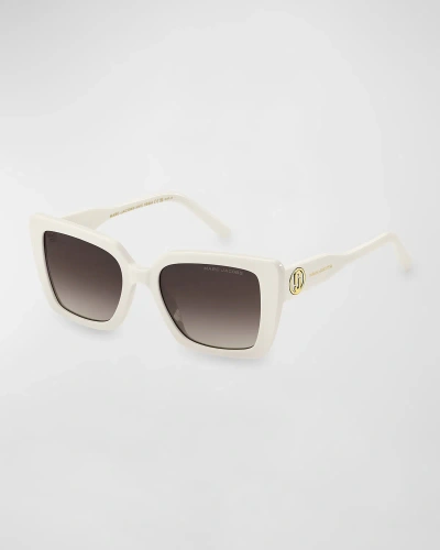 Marc Jacobs Marc 733s Acetate Square Sunglasses In Yellow