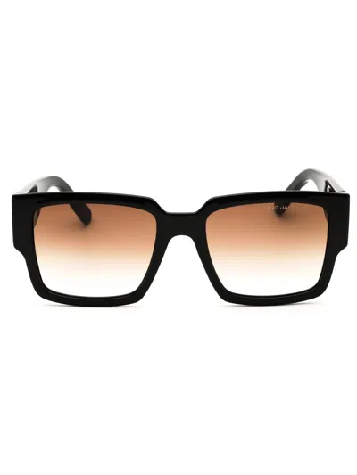 Marc Jacobs Marc 739/s Sunglasses In Black White  / Brown Sf