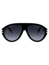 Marc Jacobs Black Acetate Sunglasses In Black
