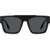 Marc Jacobs Marc 757/s 53mm Rectangular Sunglasses In Black