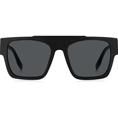 Marc Jacobs Marc 757/s 53mm Rectangular Sunglasses In Black
