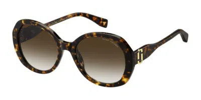 Marc Jacobs Marc 763/s 086/ha Women's Sunglasses Tortoiseshell Size 55 In Brown