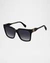 Marc Jacobs Marc 764s Acetate Square Sunglasses In Black