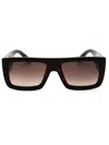 Marc Jacobs Rectangle-frame Sunglasses In White/brown Gradient
