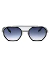 Marc Jacobs Palladium Black Titanium Sunglasses In Black