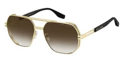 Marc Jacobs Eyewear Aviator Frame Sunglasses In Gold