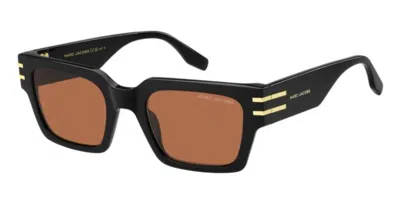 Marc Jacobs Marc 787/s 8lz/w7 Occhiali Da Sole Neri Per Uomo In Black