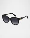 Marc Jacobs Marc 791fs Acetate Cat-eye Sunglasses In Black