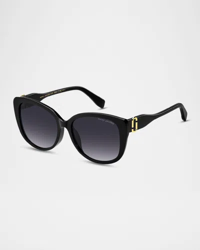 Marc Jacobs Marc 791fs Acetate Cat-eye Sunglasses In Black