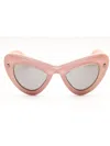 Marc Jacobs Cat-eye Frame Sunglasses In Crystal Pink/grey