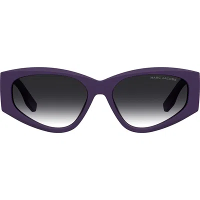 Marc Jacobs Marc 803/s 56mm Gradient Cat Eye Sunglasses In Purple