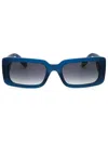 Marc Jacobs The Sunglasses Rectangular-frame Sunglasses In Matte Blue/grey Gradient