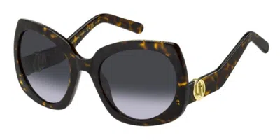 Marc Jacobs Marc 808/s 086/gb Women's Sunglasses Tortoiseshell Size 57 In Brown