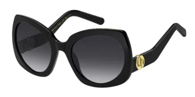 Marc Jacobs Marc 808/s 807/9o Women's Sunglasses Black Size 57