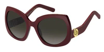 Marc Jacobs Marc 808/s Lhf/ha Women's Sunglasses Burgundy Size 57