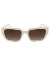 Marc Jacobs Rectangle-frame Sunglasses In Ivory / Brown Sf