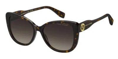 Marc Jacobs Marc 815/s 086/ha Women's Sunglasses Tortoiseshell Size 55 In Brown