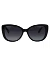 Marc Jacobs 55mm Gradient Cat Eye Sunglasses In Black