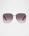 Marc Jacobs Marc 829s Metal Square Sunglasses In Gold