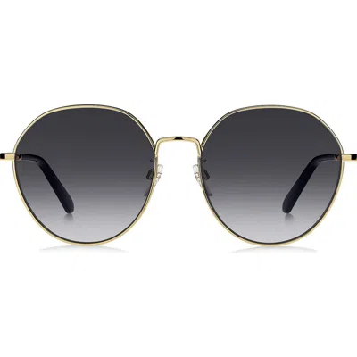Marc Jacobs Marc 830/f/s 58mm Gradient Round Sunglasses In Gold Black