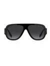 Marc Jacobs 59mm Gradient Pilot Sunglasses In Black