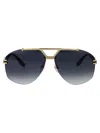 Marc Jacobs Gold Titanium Sunglasses In Multi