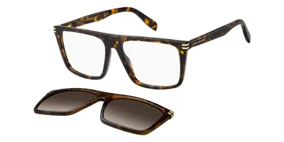 Marc Jacobs Marc 952/c With Clip-on Men's Glasses, Tortoiseshell, Size 57 In Dark Tortoise