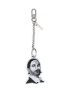Marc Jacobs Silver & Gray 'the Marc Bag Charm' Keychain In Black  
