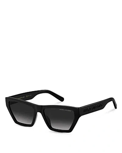 Marc Jacobs Marc Cat Eye Sunglasses, 55mm In Black/black Gradient