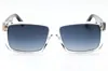 Marc Jacobs Marc Icon Rectangle-frame Sunglasses In Crys Black/dark Grey Sf