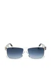 Marc Jacobs Marc Icon Rectangle-frame Sunglasses In Blue
