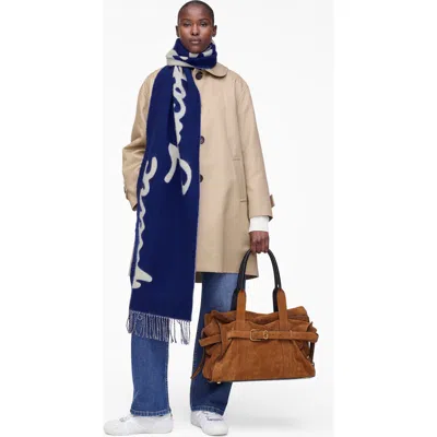 Marc Jacobs Marc Is Joy Fringe Scarf In Pansy