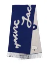 Marc Jacobs Marc Is Joy Wool Scarf In Blue